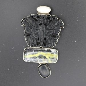 Vintage Amy Kahn Russell Pin/Pendant AKR silver